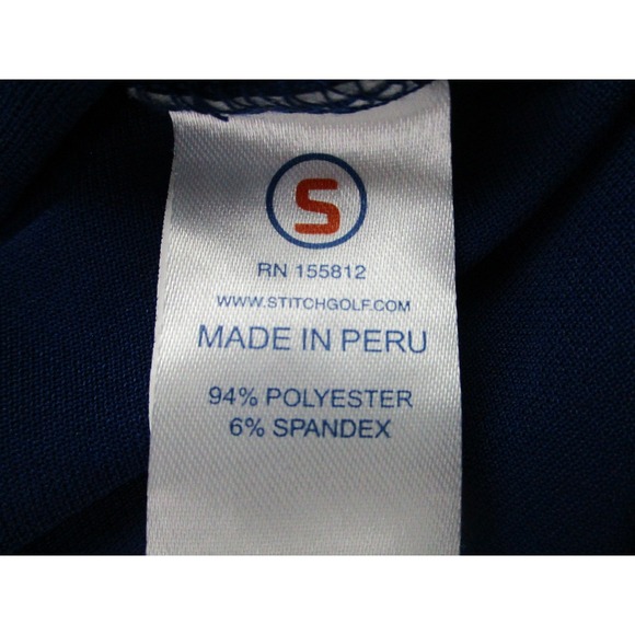 Stitch Golf Polo Shirt Mens Medium Blue Performance Stretch AAG 1955 Patch 2023‎ - Picture 4 of 10